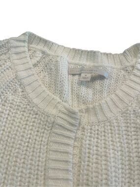 LC Lauren Conrad Cream Chunky Knit Crewneck Sweater